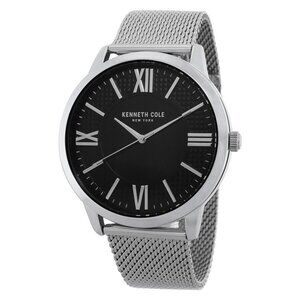 NWT Authentic Kenneth Cole New York Quartz Black Dial Men's Watch